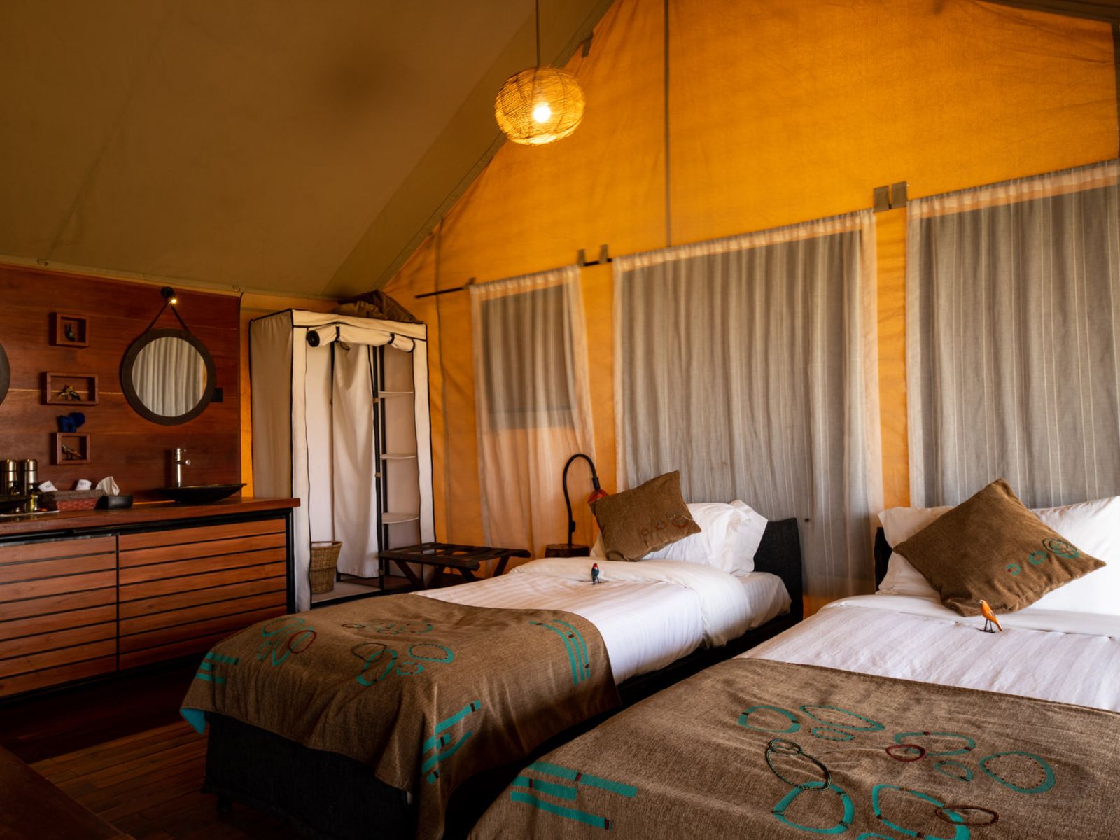 Rondreis Tanzania, Tarangire, Nyikani Tarangire Camp, tweeperoonskamer met aparte bedden