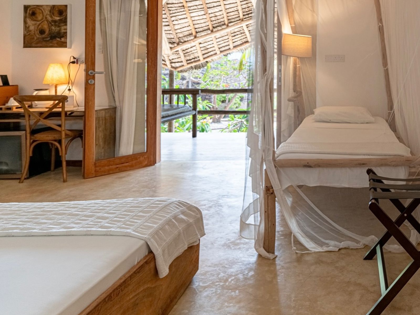 Rondreis, Zanzibar - Pingwe, Baladin Beach Hotel, slaapkamer