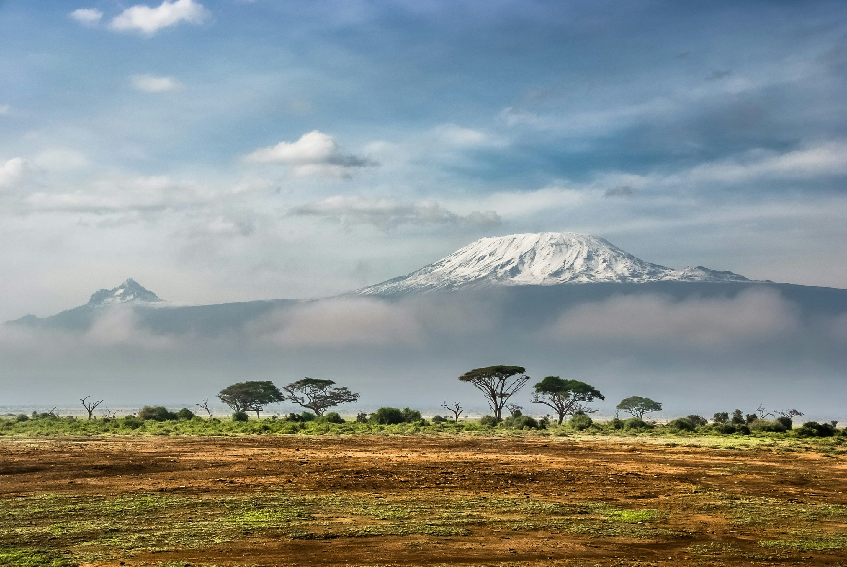 Kenia, Amboseli National Park met de Kilimanjaro op de achtergrond