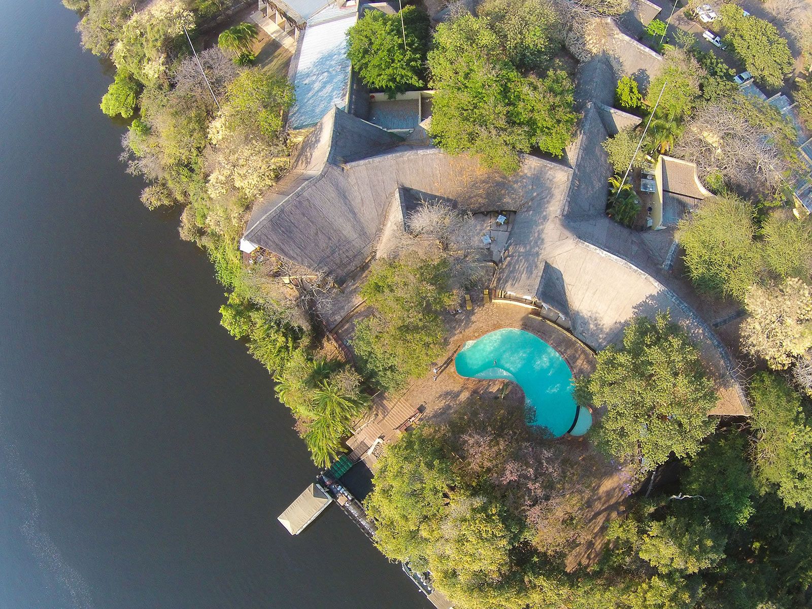 Rondreis Botswana, Chobe NP, Chobe Safari Lodge, bovenaanzicht