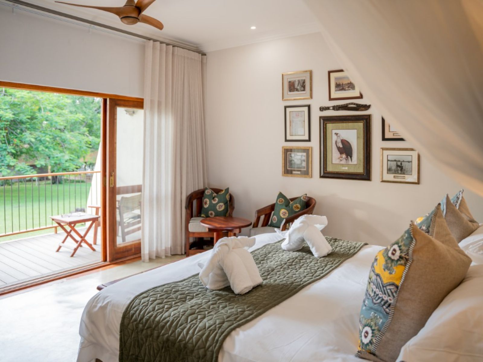 Rondreis Botswana, Chobe NP, Chobe Safari Lodge, uitzicht tweepersoonskamer