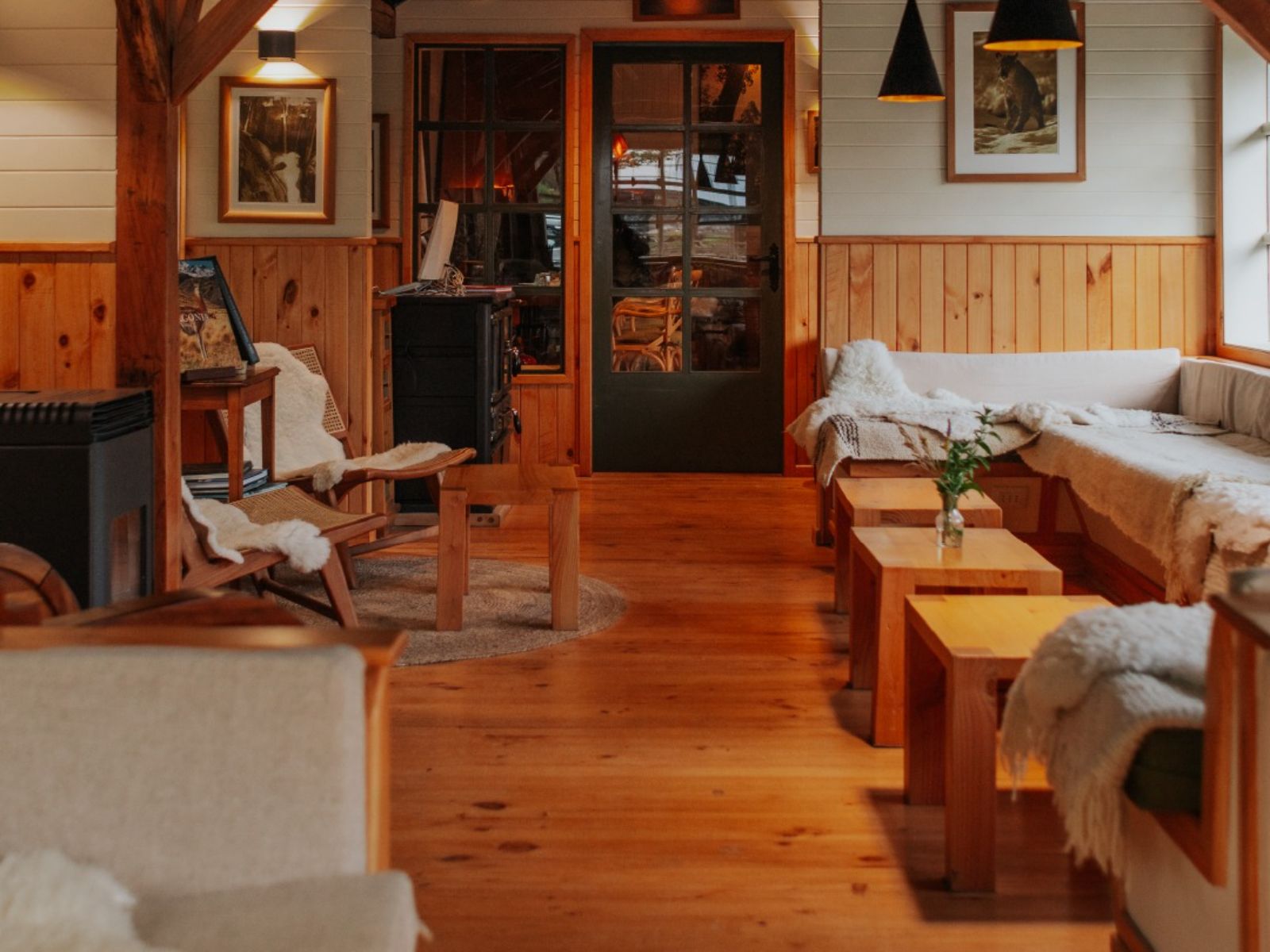 Rondreis Chili, Caleta Gonzalo, Lodge Caleta Gonzalo, lounge