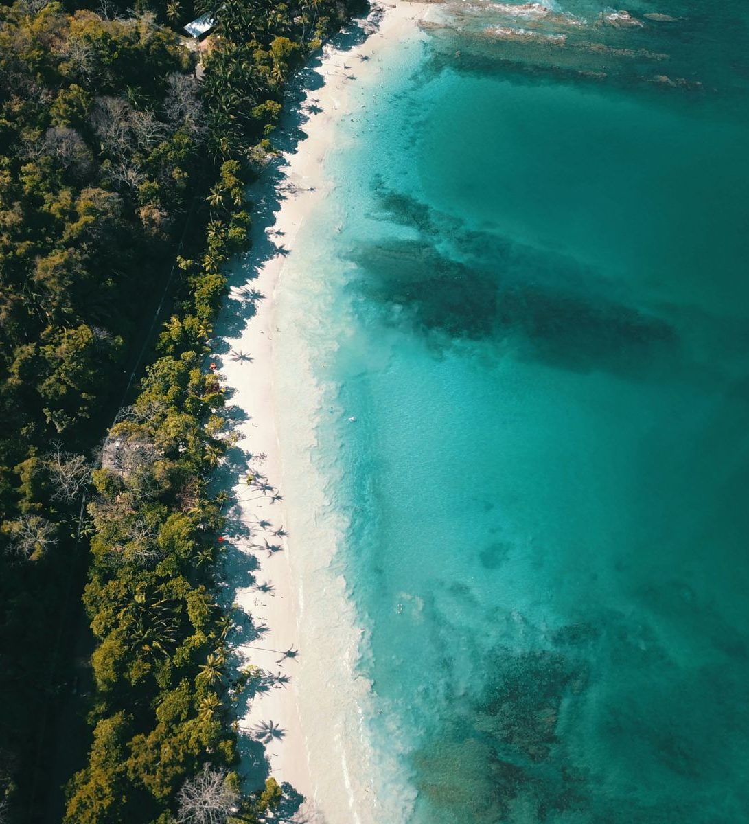 Rondreis Costa Rica, Punta Leona, strand bovenaanzicht zijkant