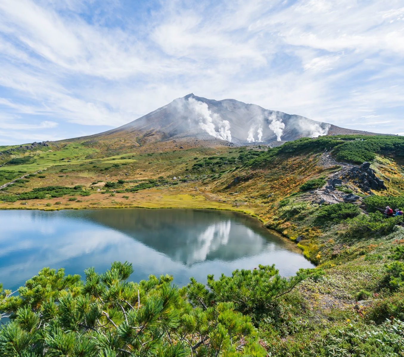 Rondreis Japan, Daisetsuzan National Park, actieve vulkaan Asahidake