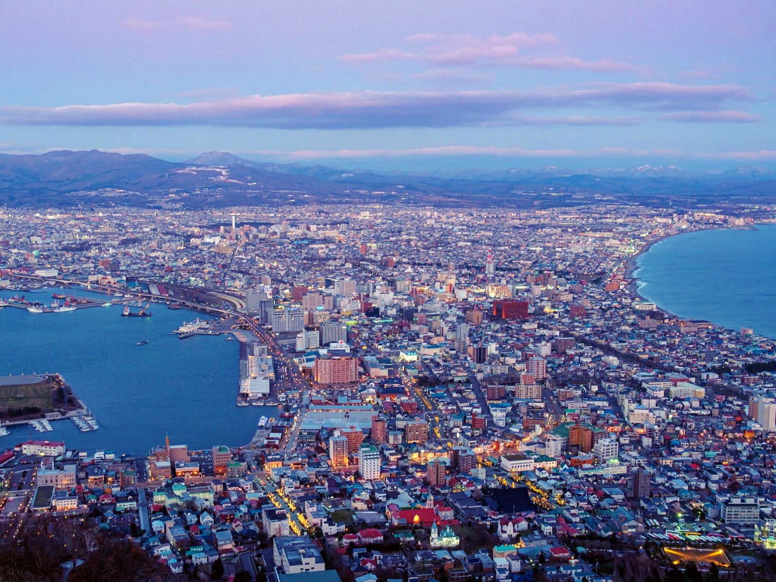 Rondreis Japan, Hakodate, overzicht baai