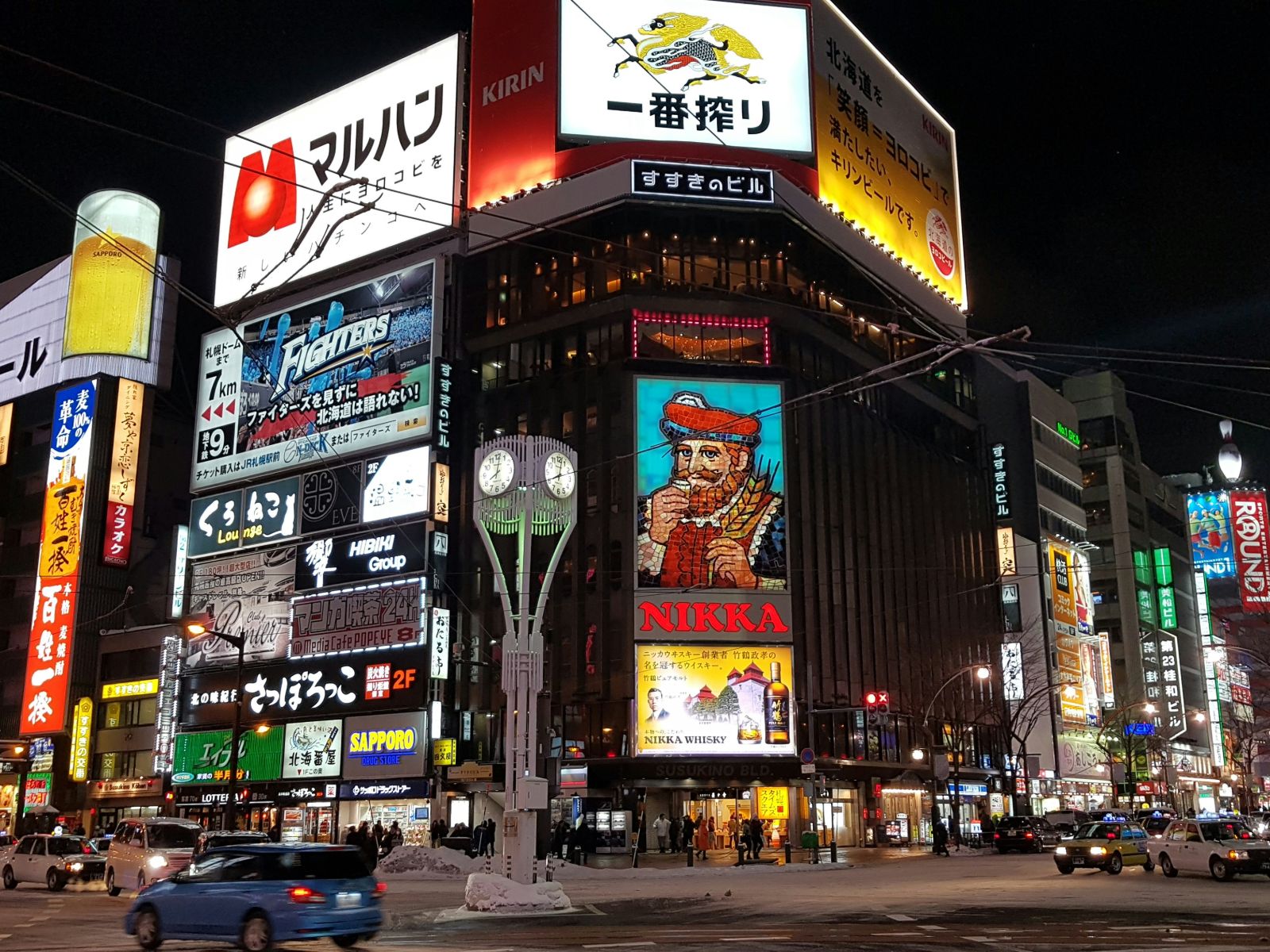 Rondreis Japan, Sapporo, reclameborden