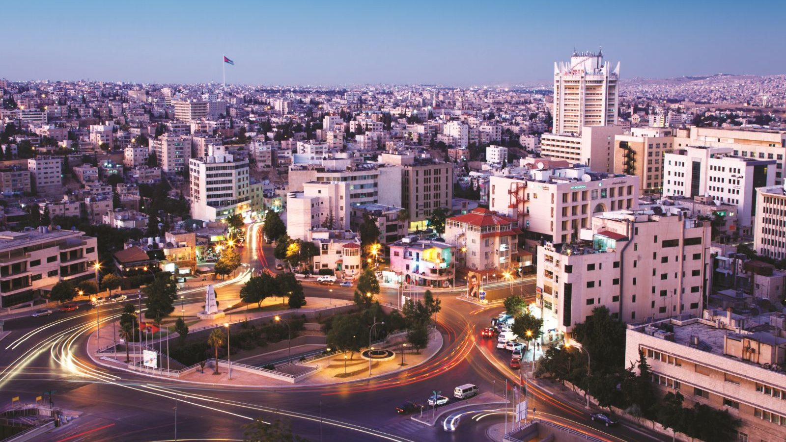 Rondreis Jordanië, Amman, uitzicht stad