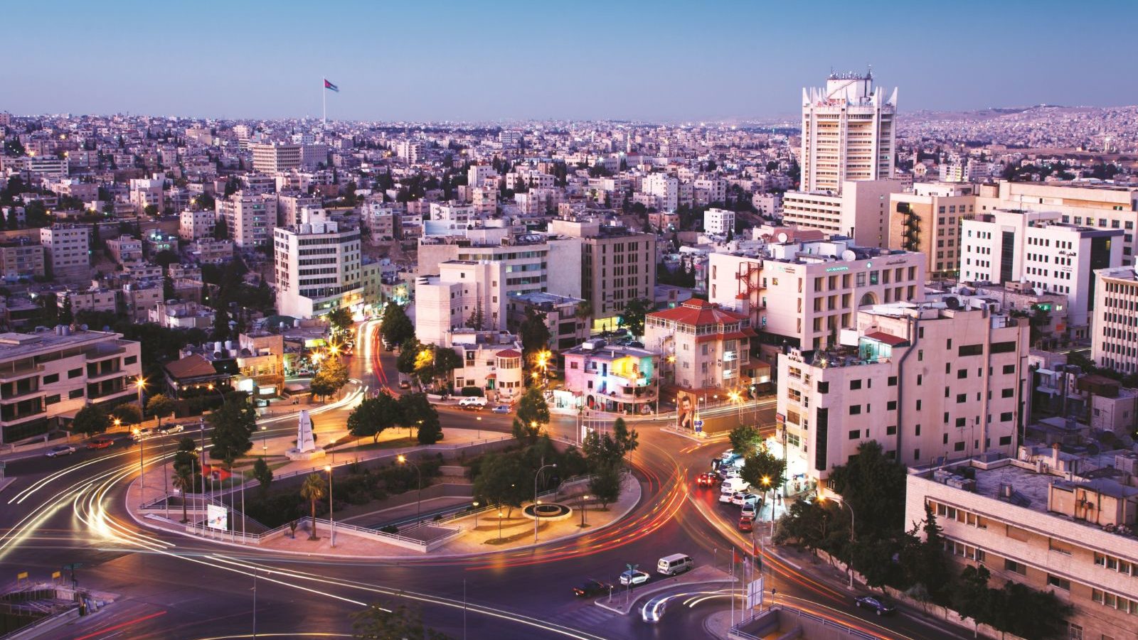 Rondreis Jordanië, Amman, uitzicht stad