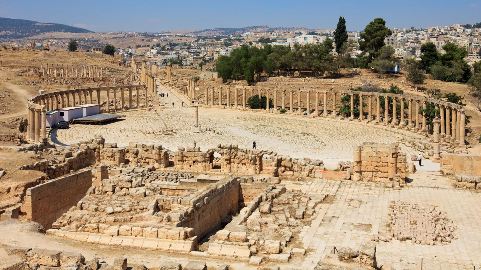 Rondreis Jordanië, Jerash, uitzicht ruïne