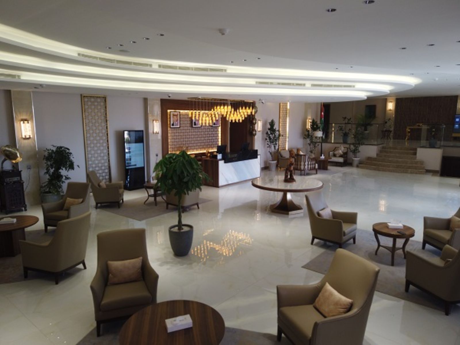 Rondreis Jordanië, Petra, H Luxury Hotel, lobby