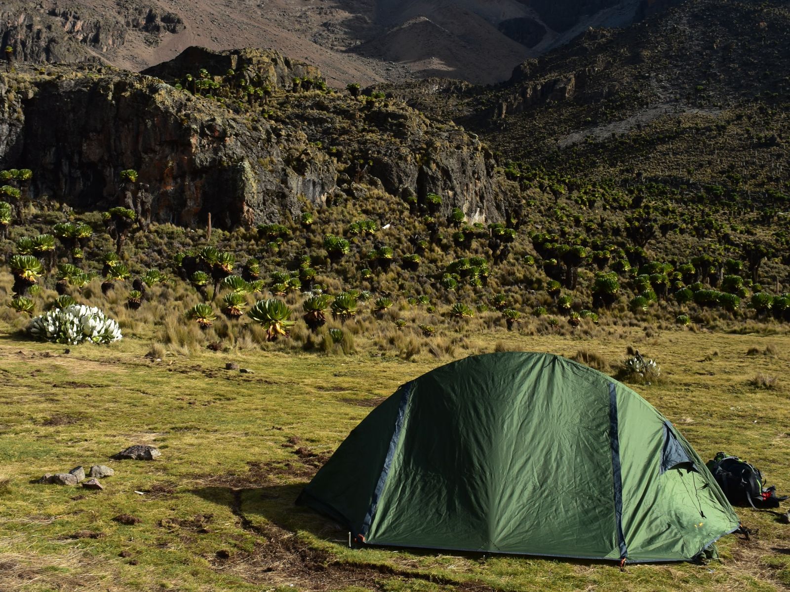 Rondreis Kenia, Mount Kenia, Tent en gebergte