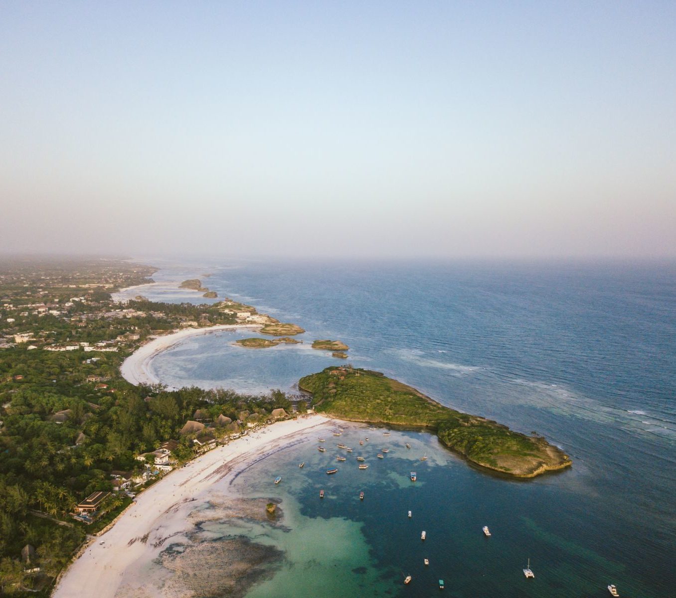 Rondreis Kenia, Watamu, Strand van bovenaf