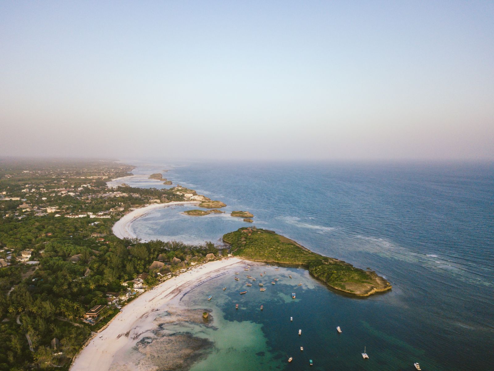 Rondreis Kenia, Watamu, Strand van bovenaf