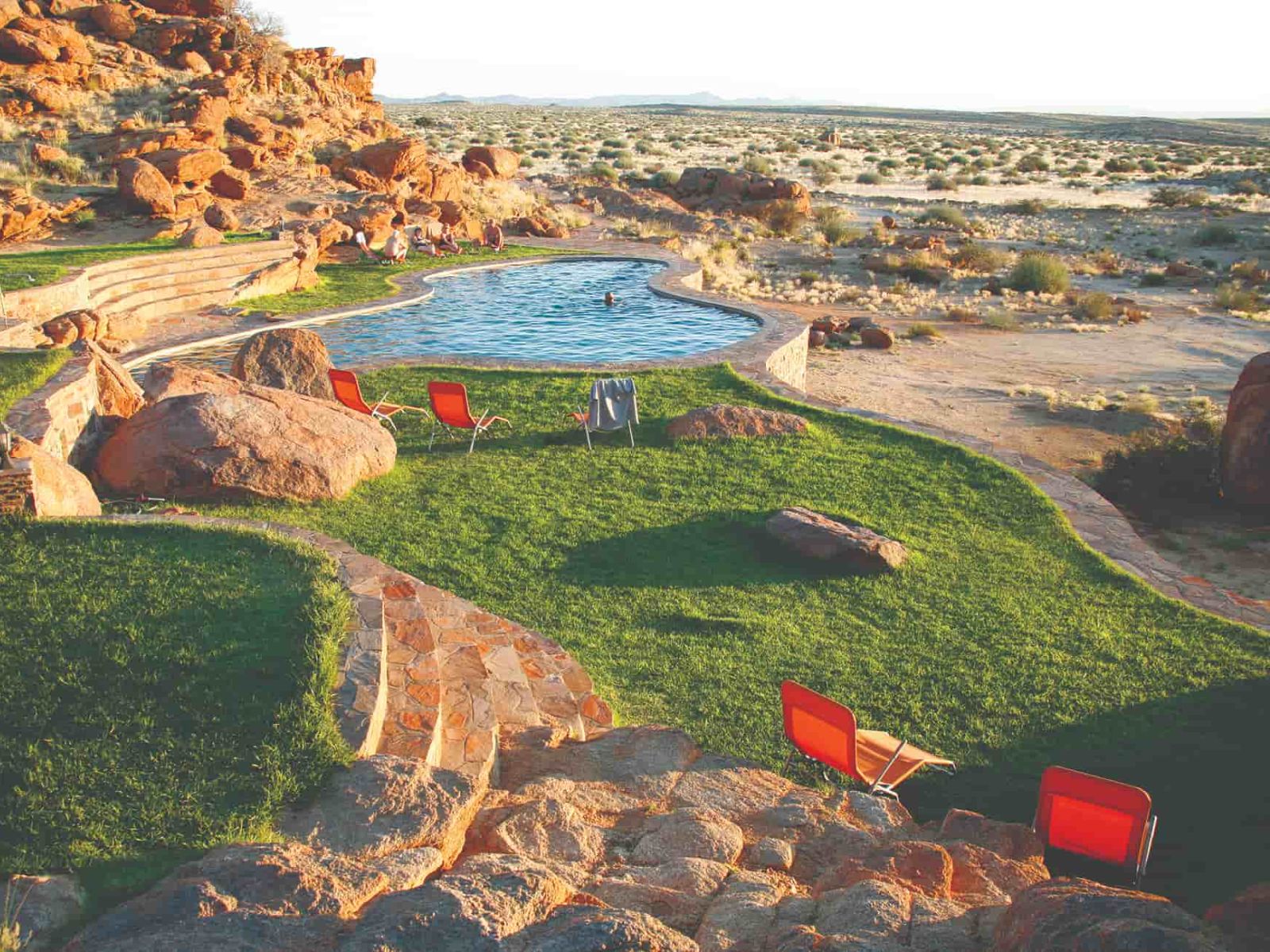 Rondreis Namibië, Fish River Canyon, Canyon Lodge, zwembad