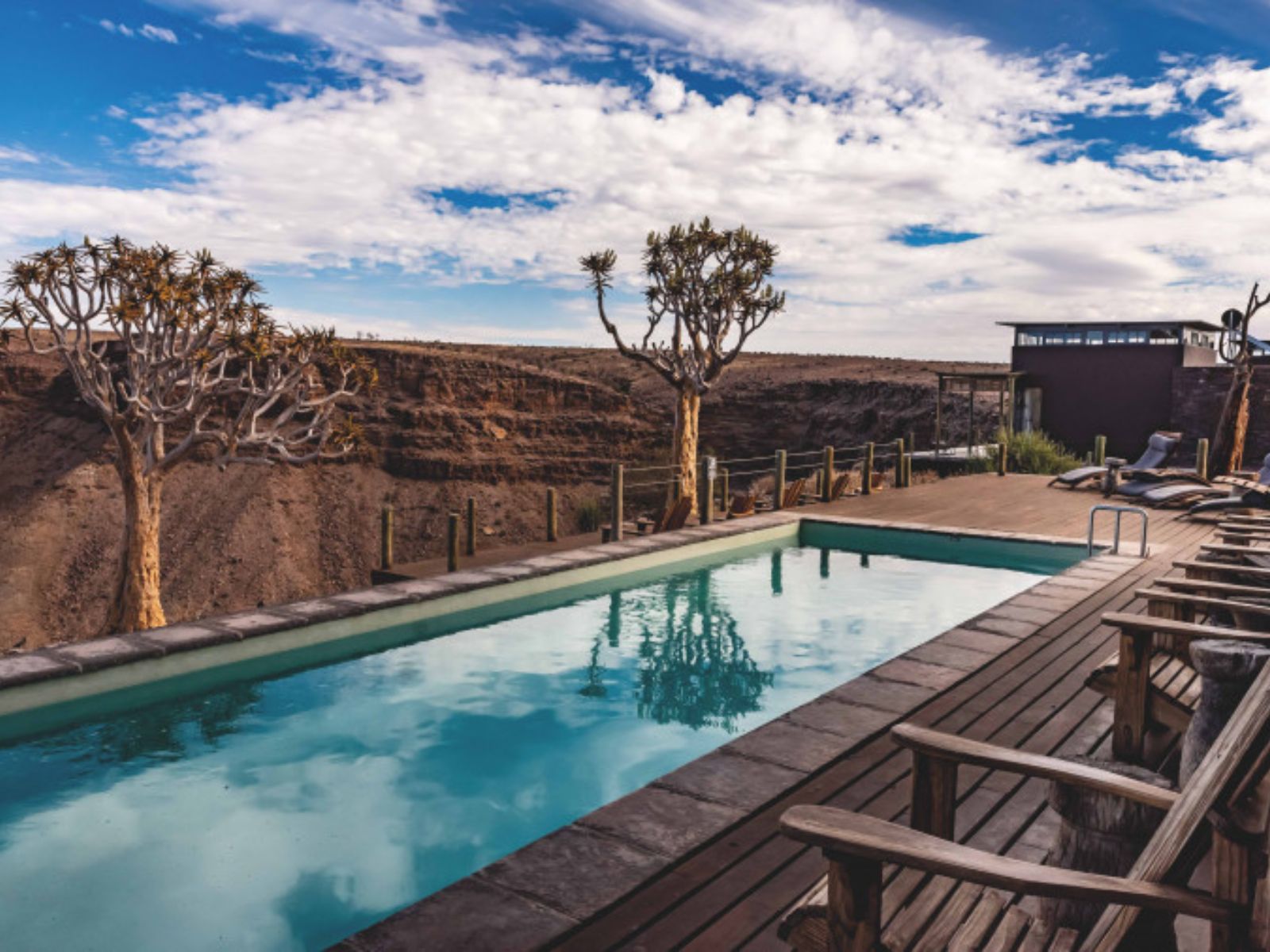 Rondreis Namibië, Fish River Canyon, Fish River Lodge, zwembad