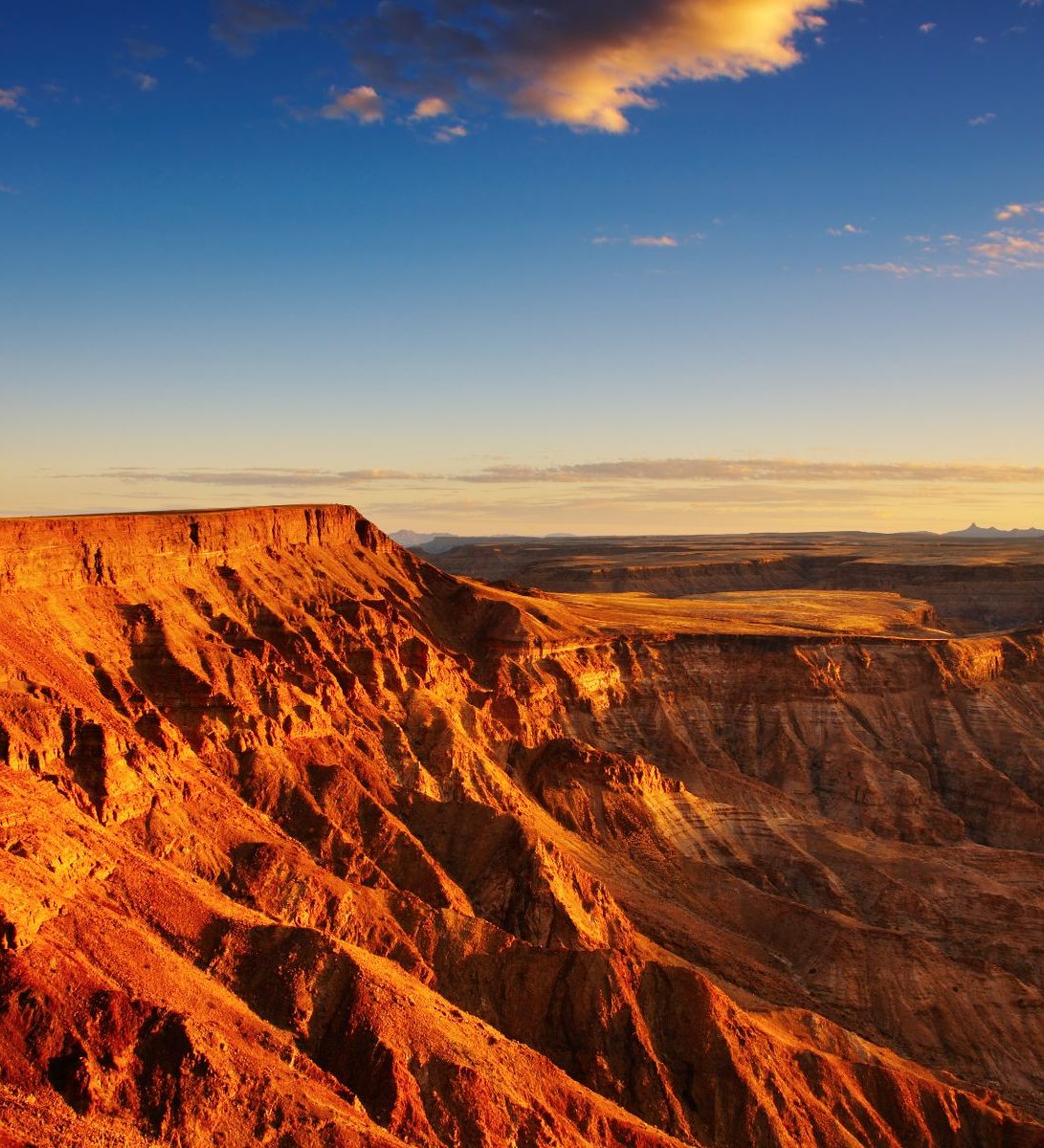 Rondreis Namibië, Fish River Canyon, uitzicht zonsondergang