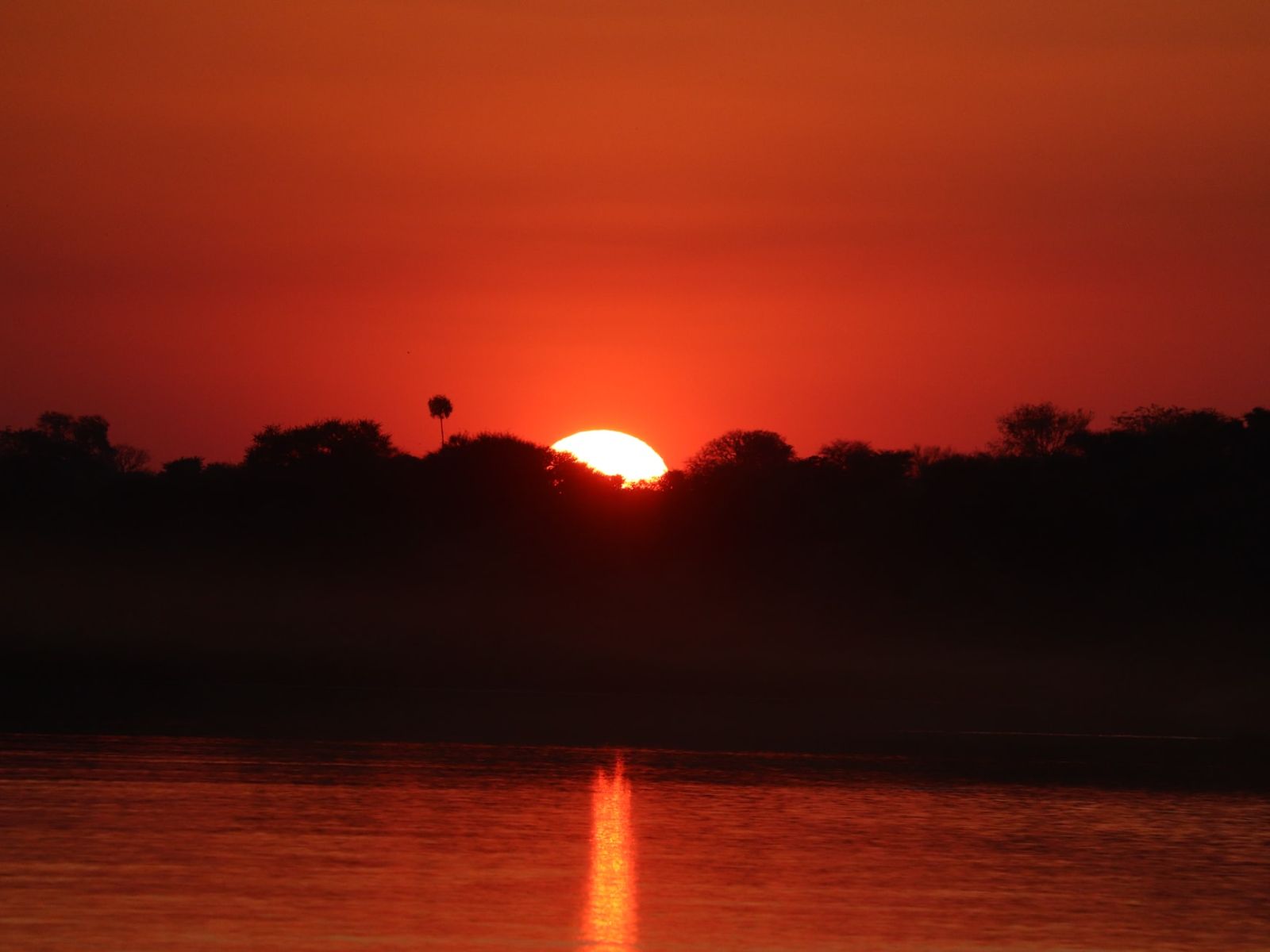 Rondreis Namibië, Rundu, zonsondergang
