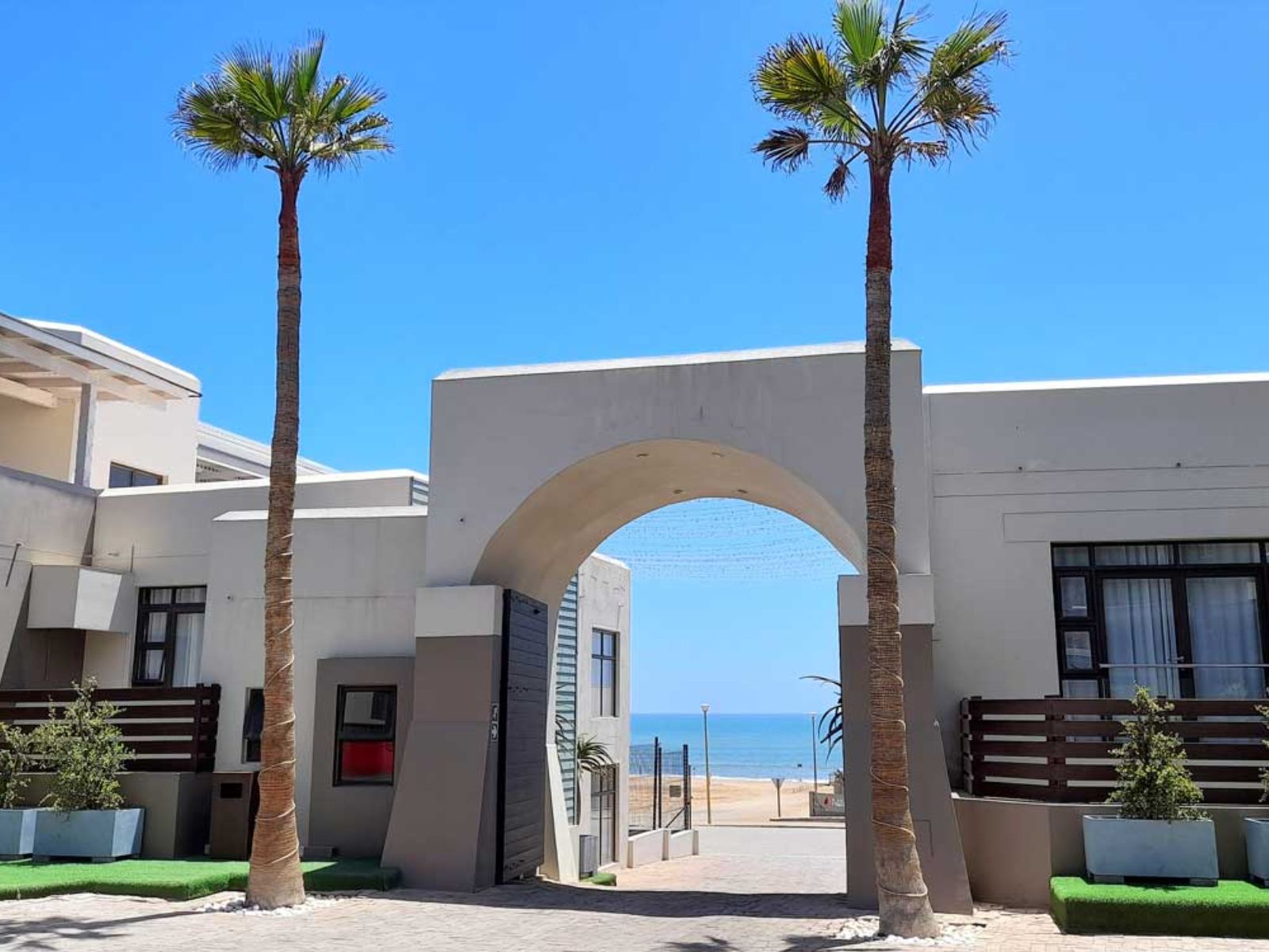 Rondreis Namibië, Swakopmund, Atlantic Villa, buitenaanzicht verblijf