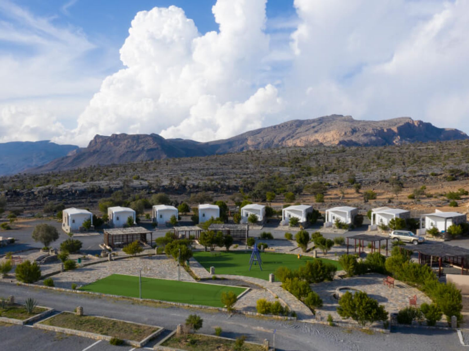 Rondreis Oman, Jebel Shams, Jebel Shams Resort, overzicht resort