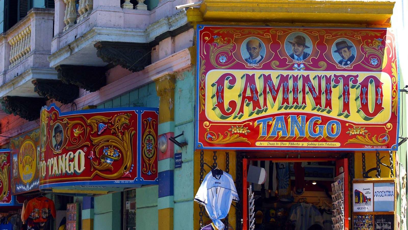 rondreis Argentinië, Buenos Aires, winkel in Caminito in de wijk La Boca
