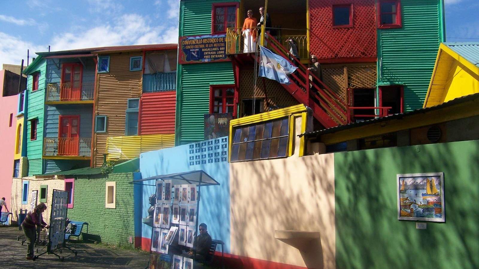 rondreis Argentinië, Buenos Aires gekleurde huizen