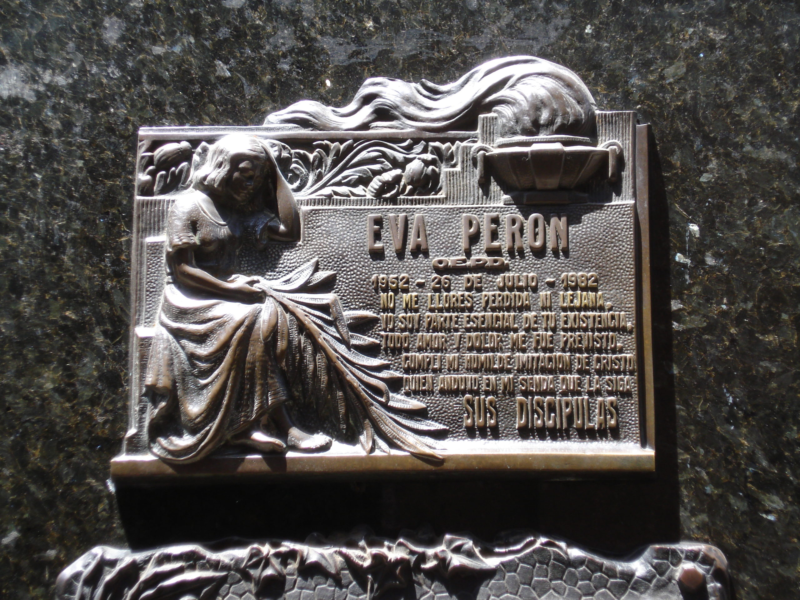 Argentinië, Buenos Aires, Recoleta, graf van Evita Perron in Cementerio de la Recoleta