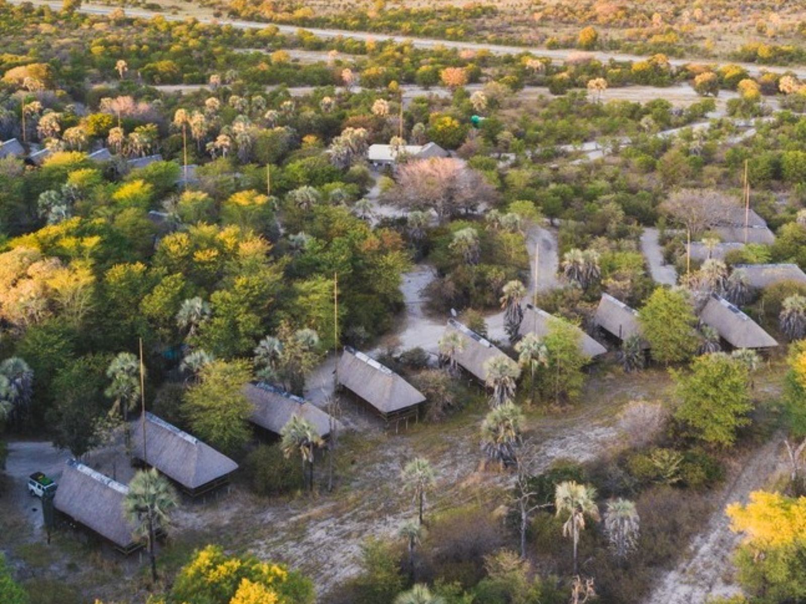 Rondreis Botswana, Nata, Nata Lodge, bovenaanzicht