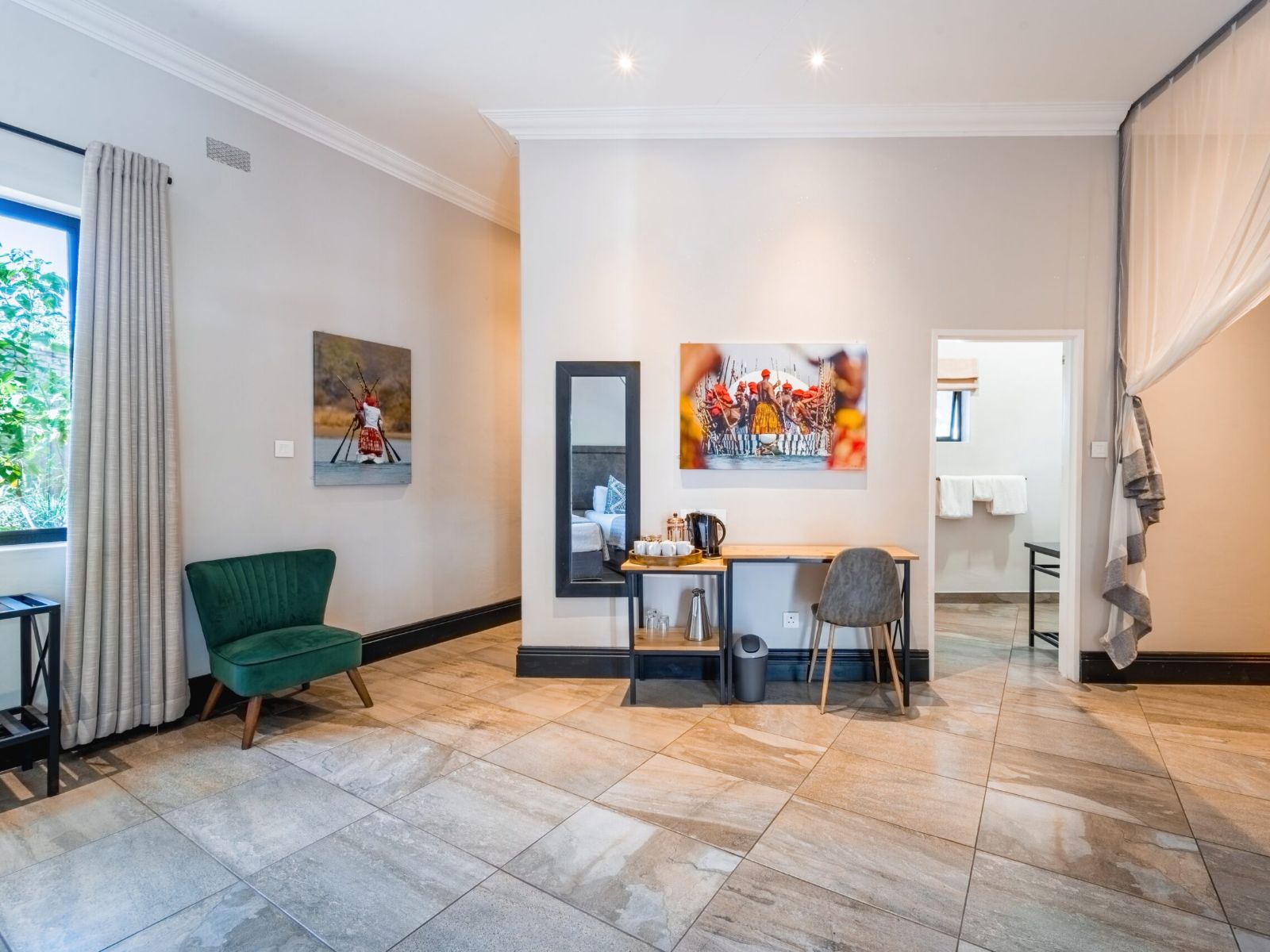 Rondreis Botswana, Vic Falls, Nkosi Guest Lodge, slaapkamer