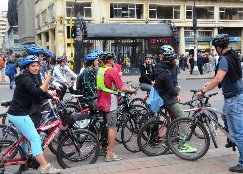 Rondreis Colombia, Bogota, Op de fiets door Bogota, fietstour