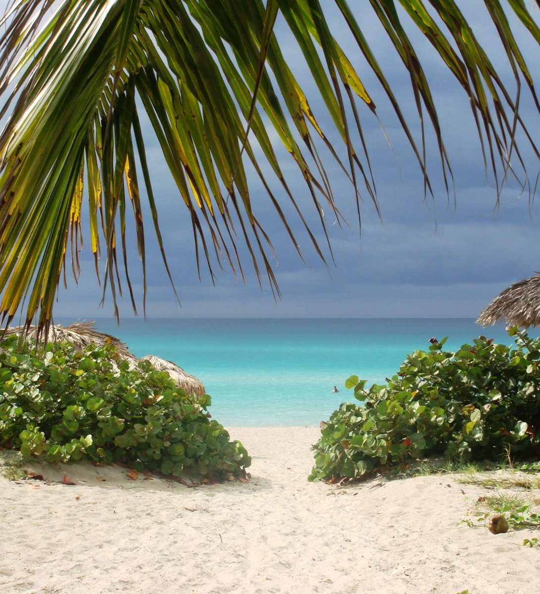 Rondreis Cuba, Varadero, strand met paraplu's
