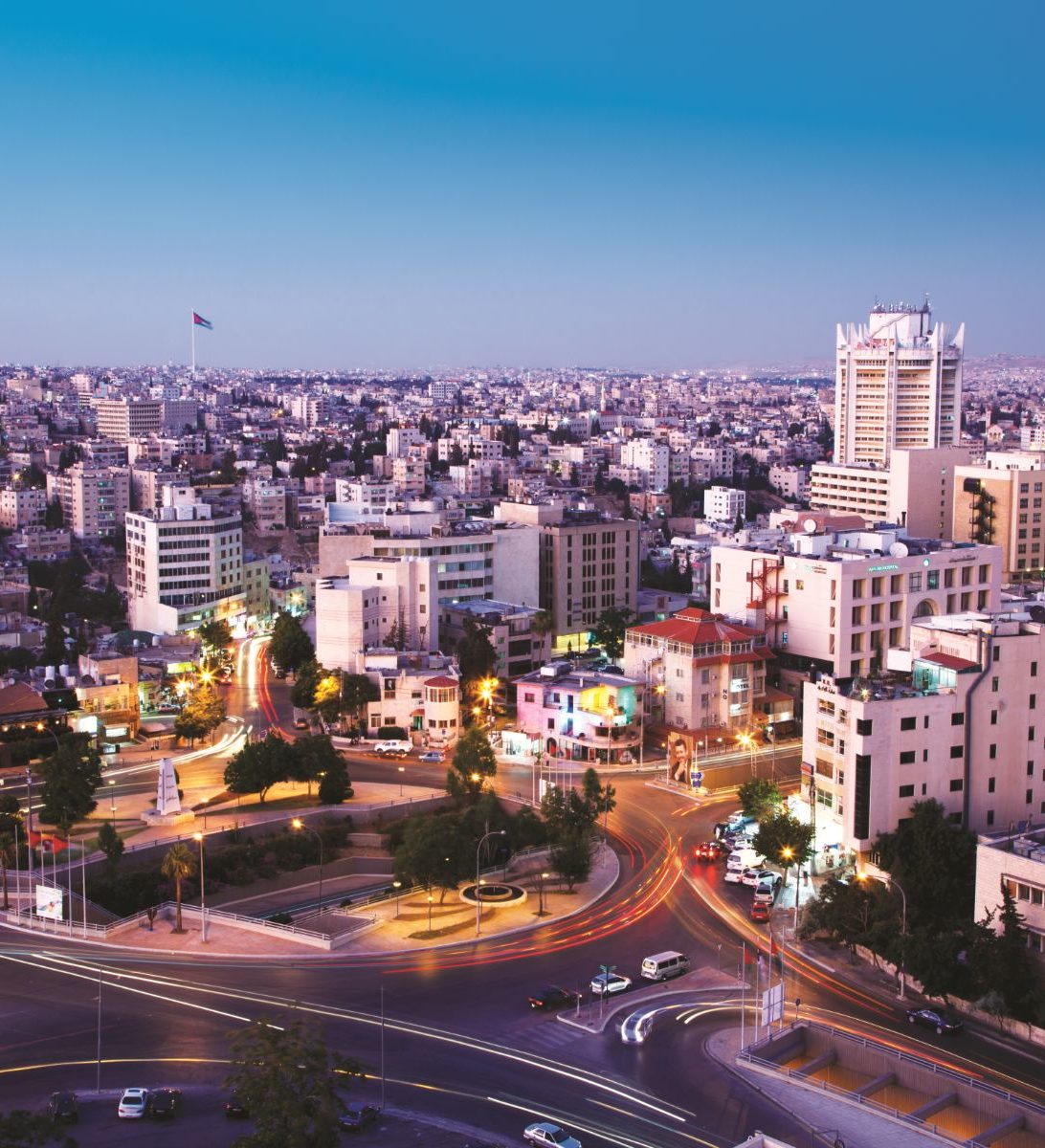 Rondreis Jordanië, Amman, Uitzicht stad