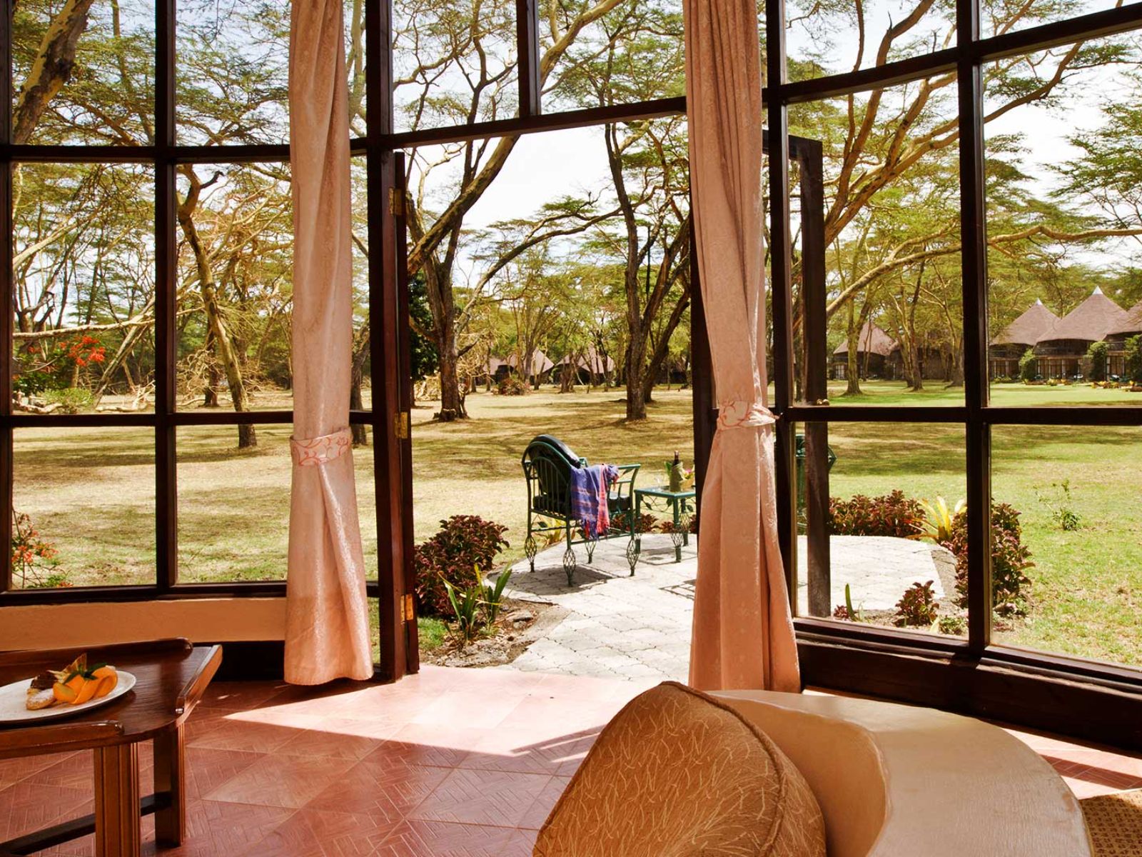 Rondreis Kenia, Lake Naivasha, lake Naivasha Sopa Resort, uitzicht resort