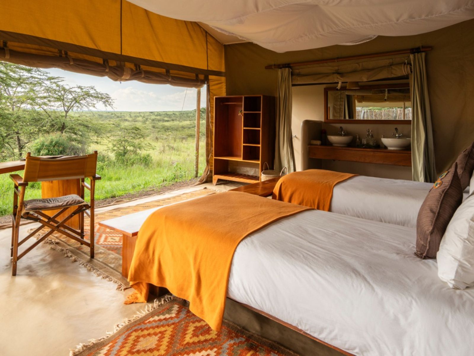 Rondreis Kenia, Masai Mara National Reserve, Kandili Camp, Twin bedden