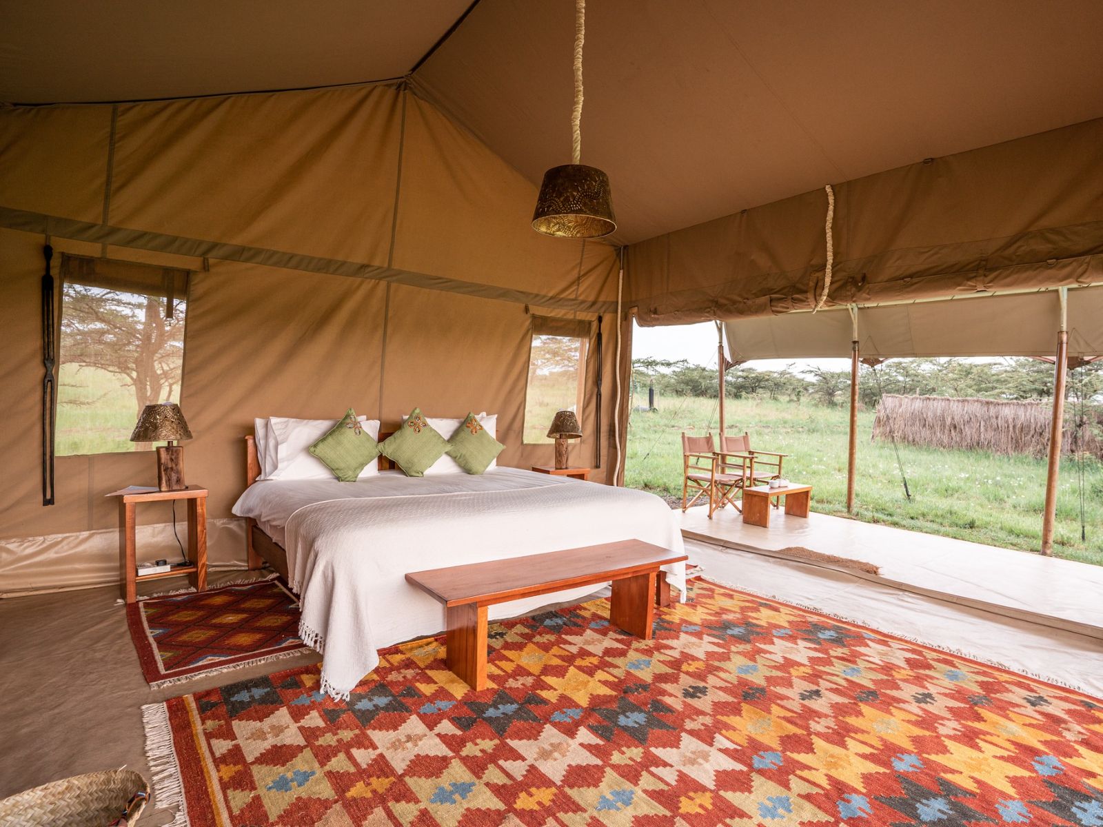 Rondreis Kenia, Masai Mara National Reserve, Kandili Camp, binnenkant tent