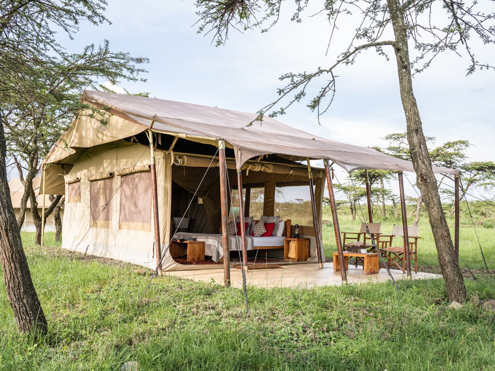Rondreis Kenia, Masai Mara National Reserve, Kandili Camp, buitenaanzicht tent
