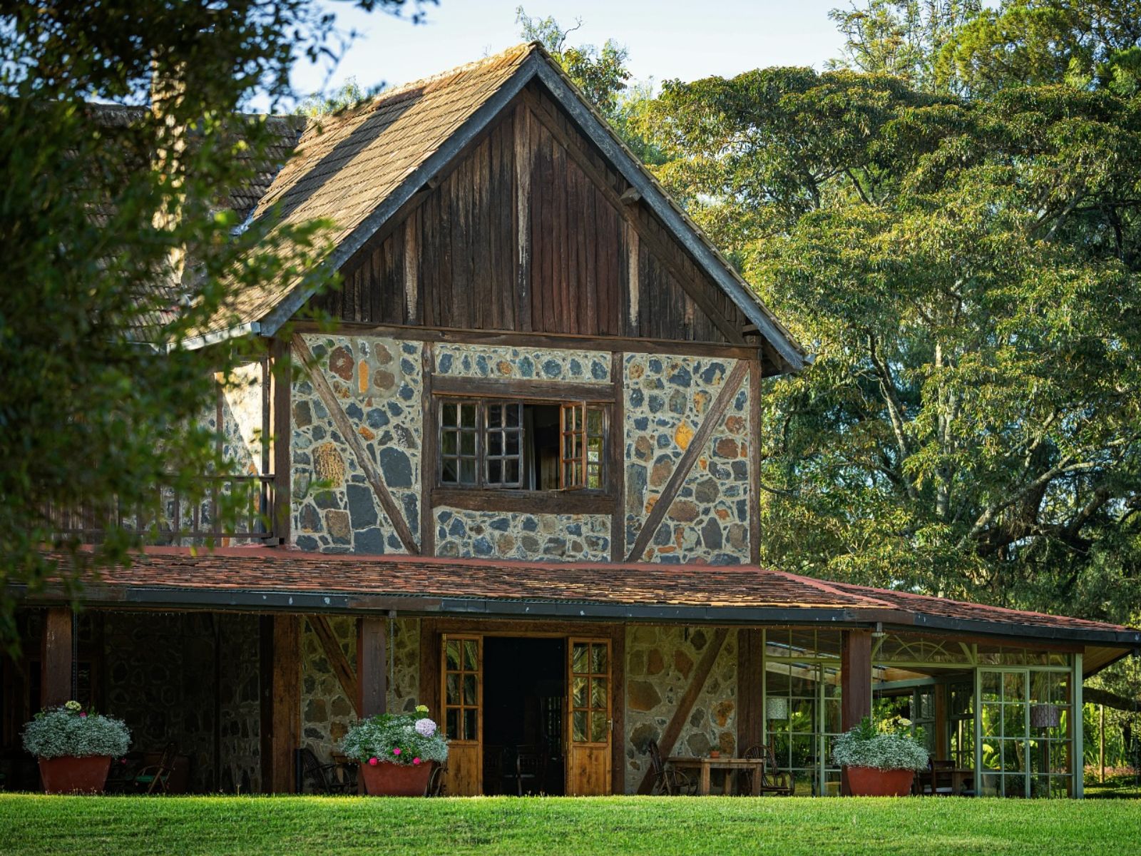 Rondreis Kenia, Nanyuki, Mukima House, buitenaanzicht verblijf
