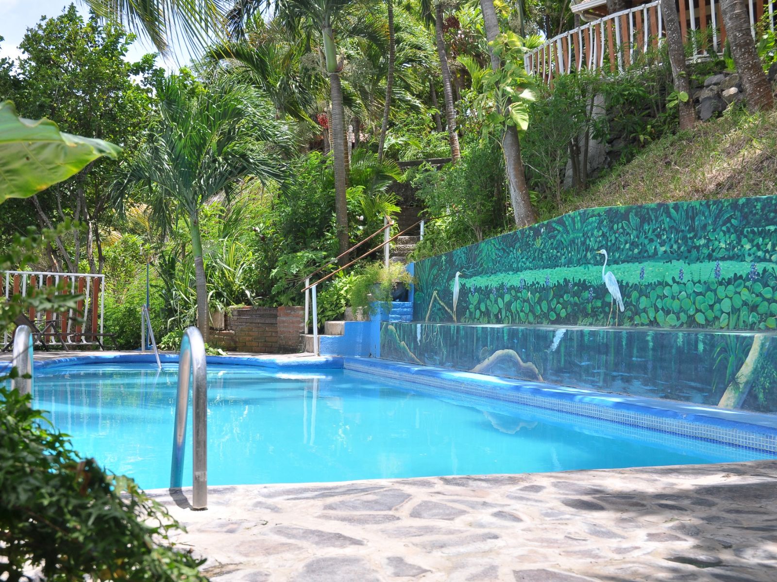 Rondreis Nicaragua, Ometepe, Hotel Villa Paraíso, zwembad