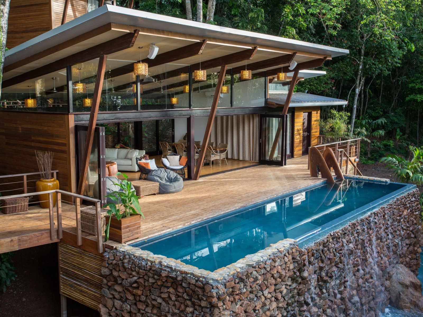 Rondreis Panama, Boca Chica, Isla Palenque, zwembad