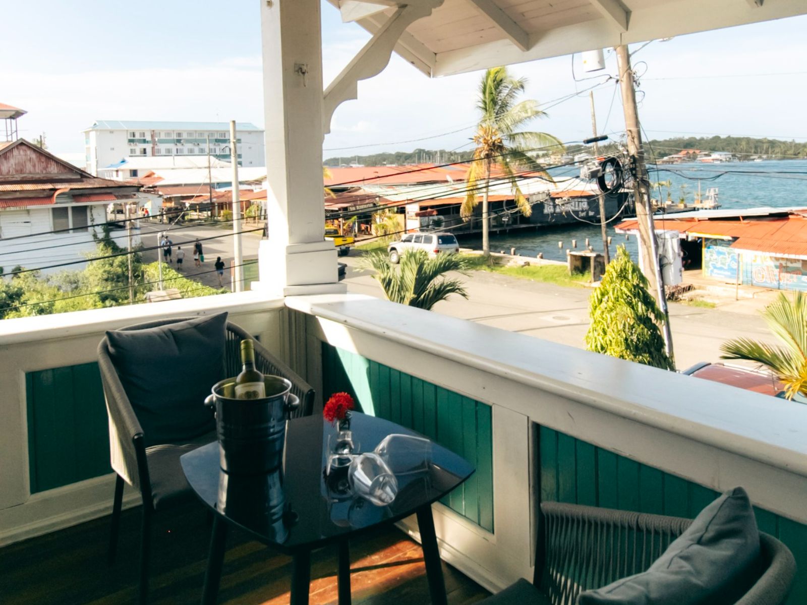 Rondreis Panama, Bocas del Toro, Gran Bahía Hotel, balkon