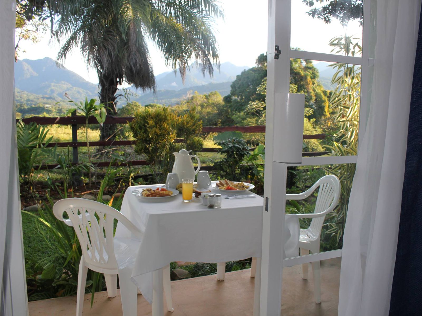 Rondreis Panama, Santa Fe, Coffee Mountain Inn, terras