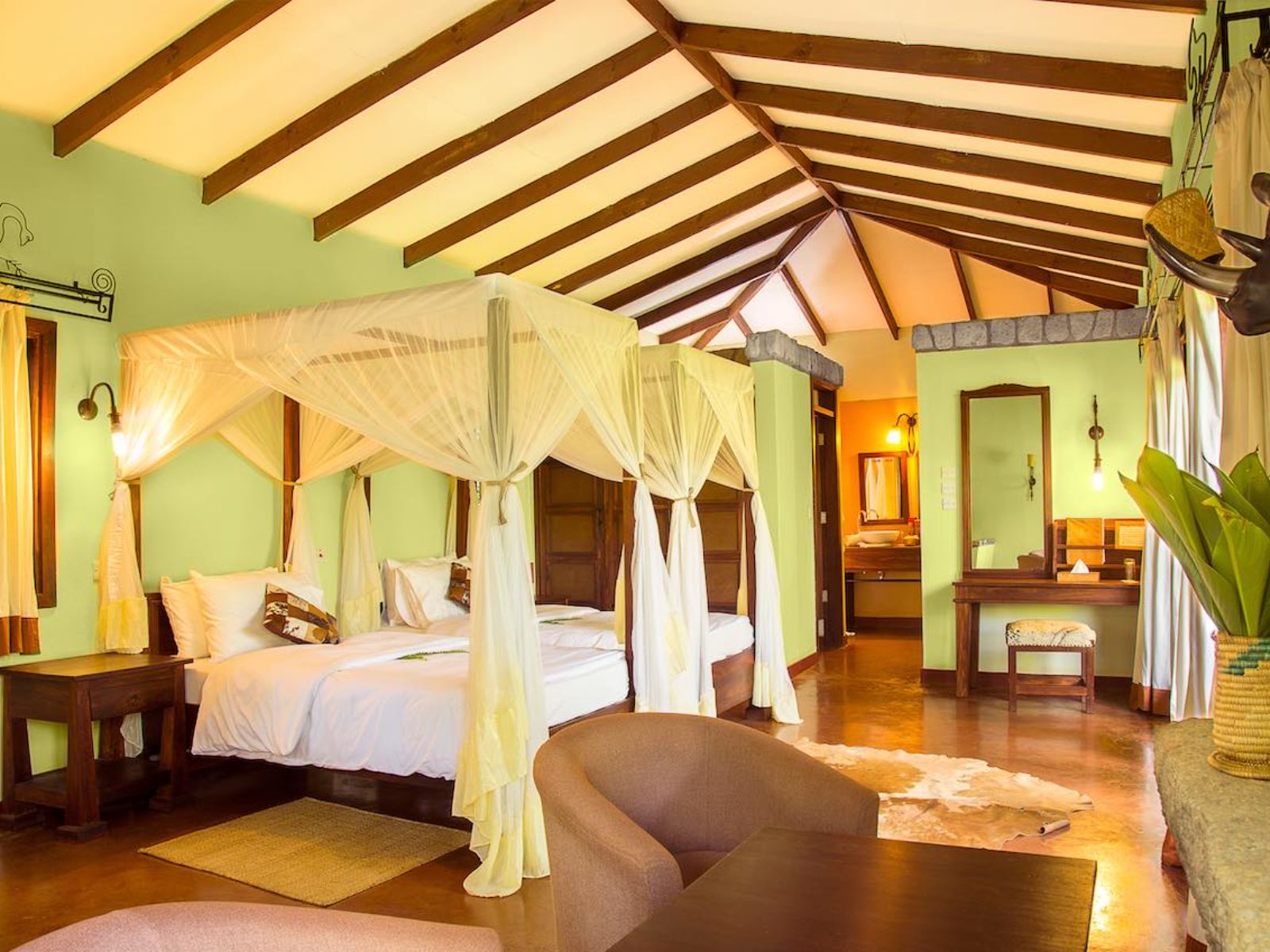 Rondreis Tanzania, Ngorongoro, Endoro Lodge, tweepersoonskamer