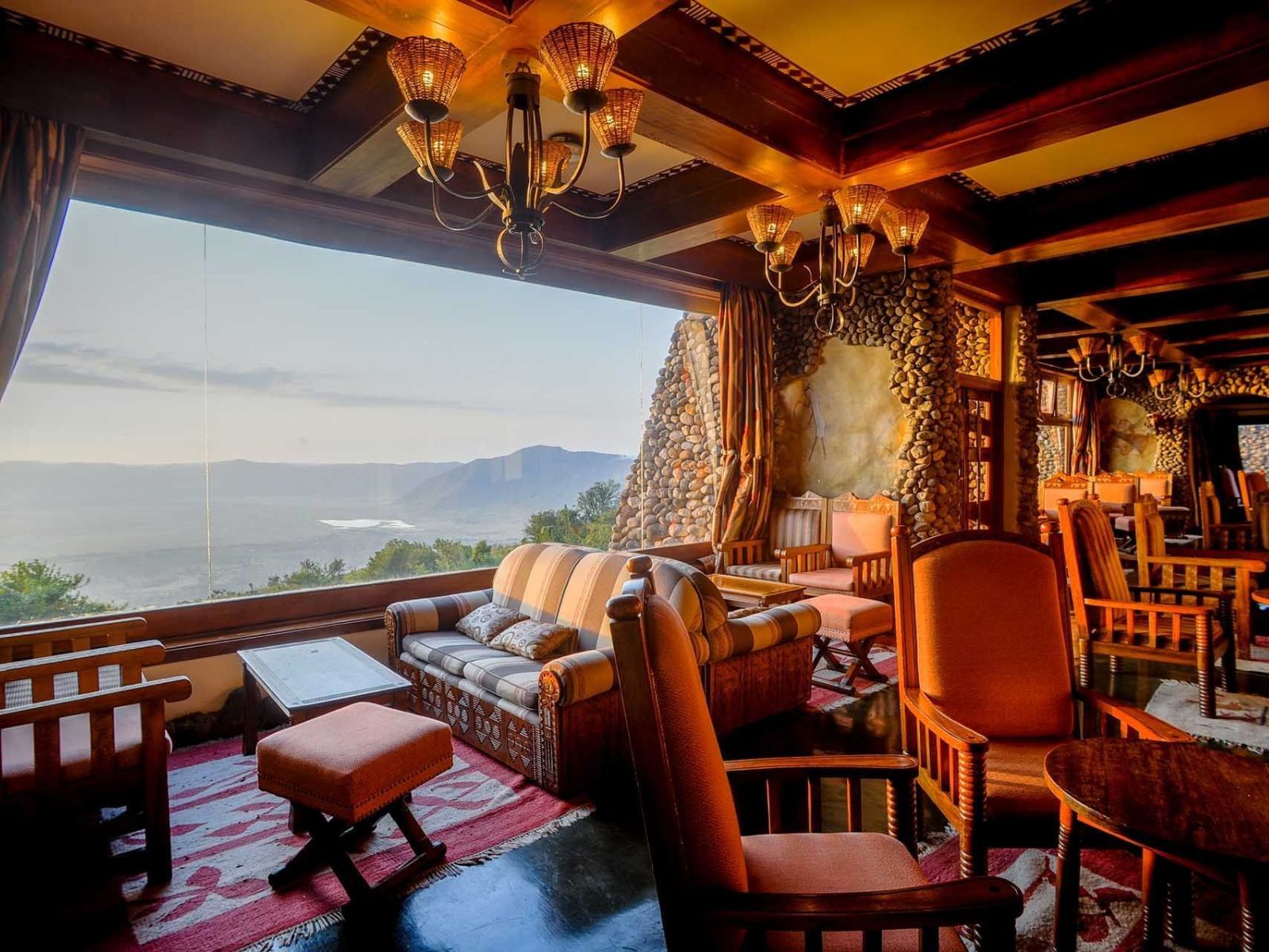 Rondreis Tanzania, Ngorongoro, Serena Ngorongoro Crater, lounge