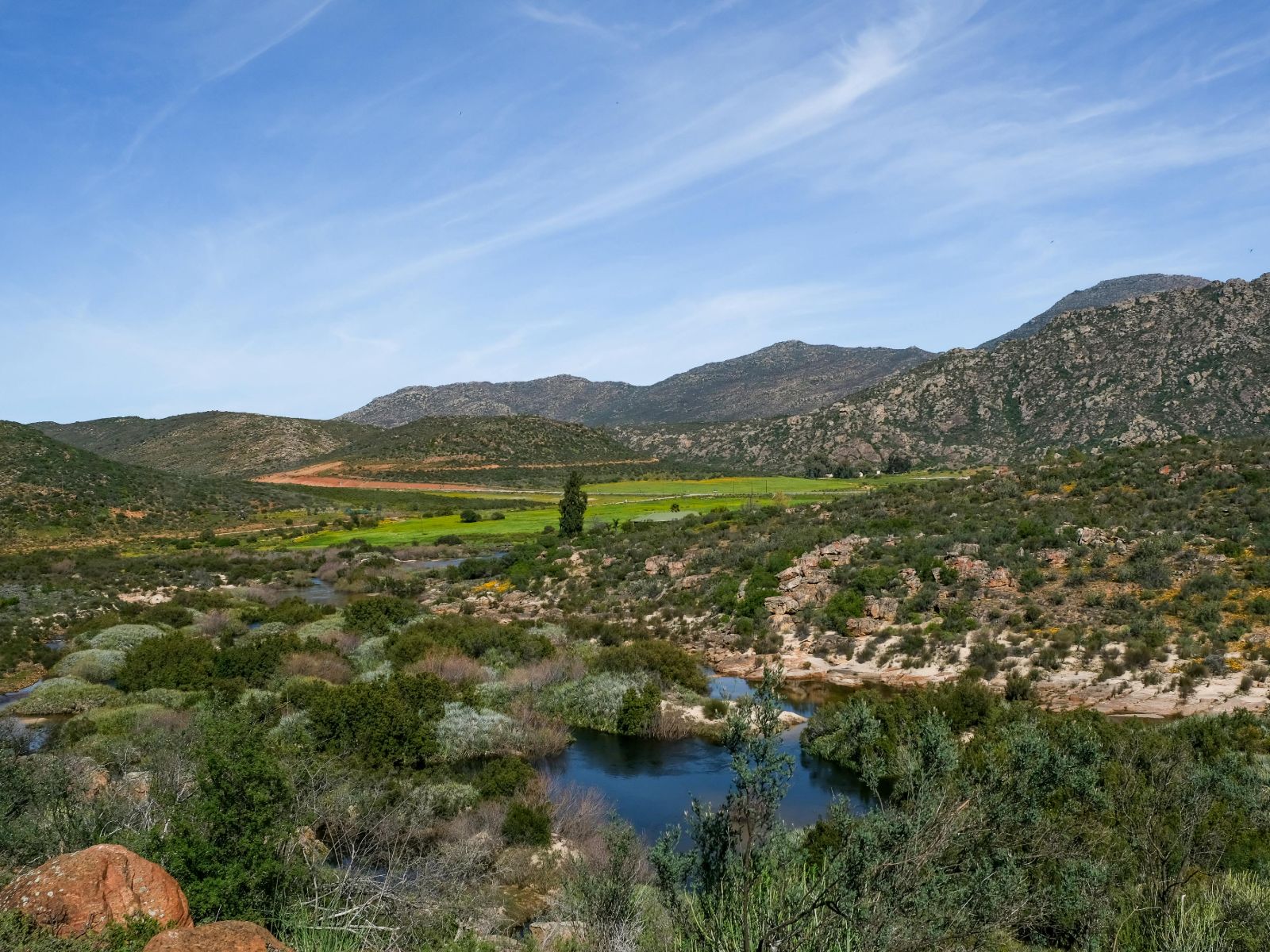 Rondreis Zuid-Afrika, Clanwilliam, natuur met rivier