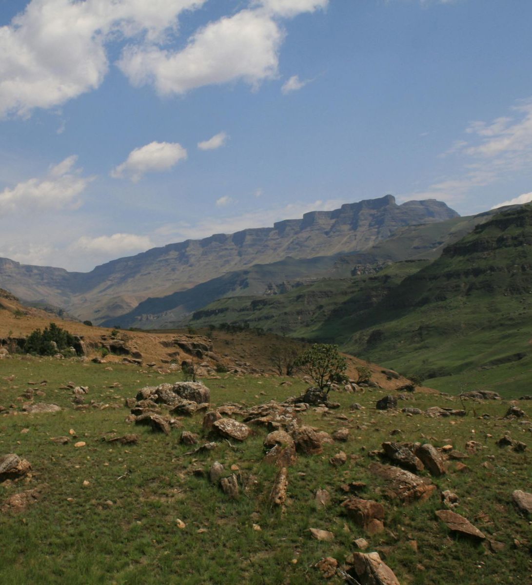Rondreis Zuid-Afrika, Drakensbergen, stenen en gebergte