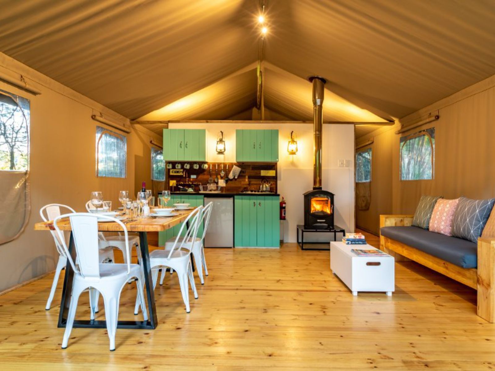 Rondreis Zuid-Afrika, Hazyview, Africamps at Mackers, binnenkant tent