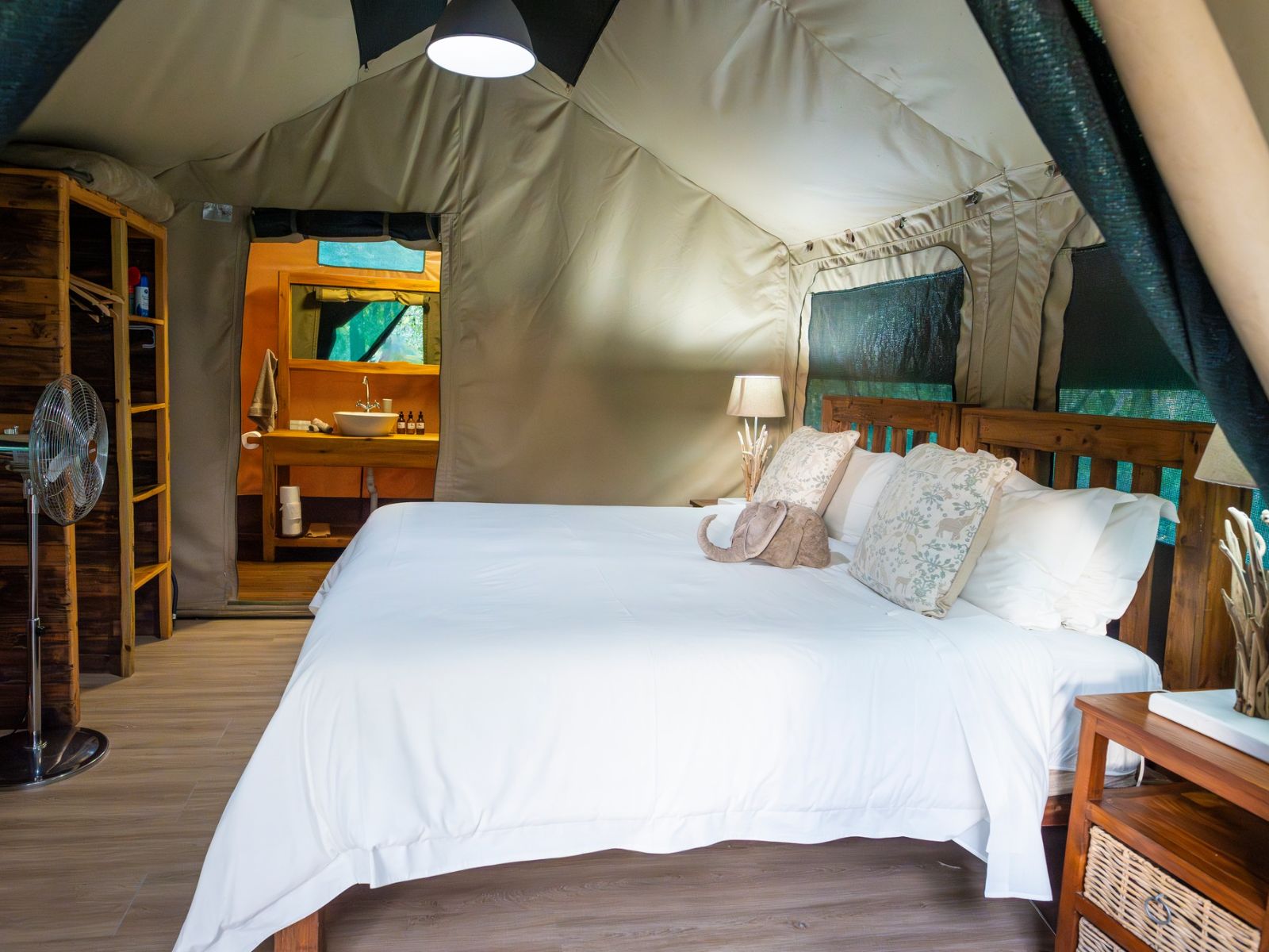 Rondreis Zuid-Afrika, Hoedspruit, Rukyia Safari Lodge, tweepersoonsbed