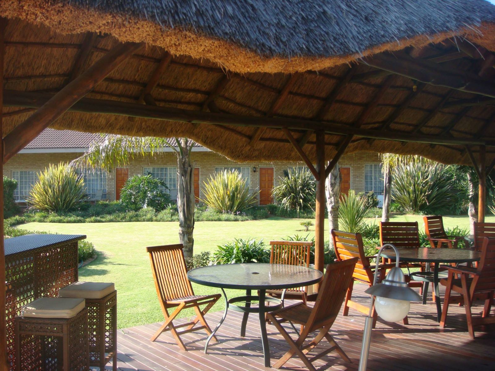 Rondreis Zuid-Afrika, Johannesburg, Avant Garde Lodge, terras