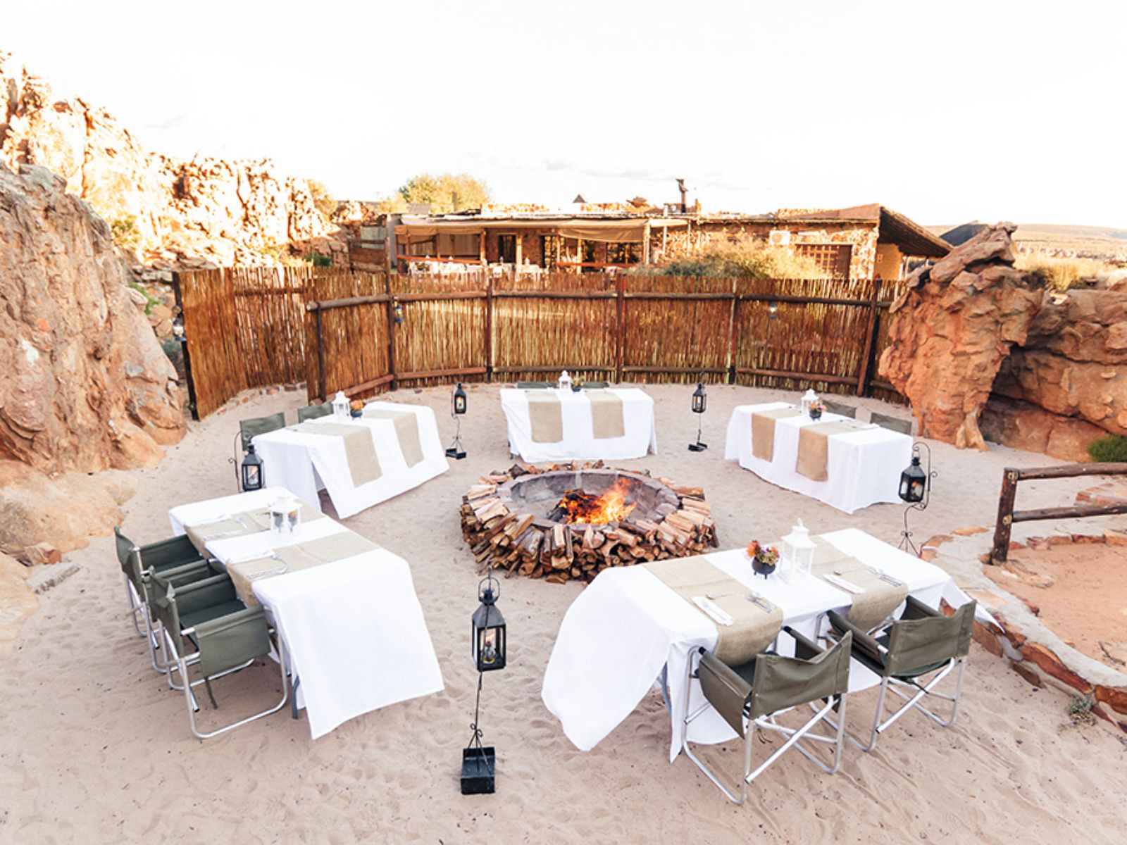 Rondreis Zuid-Afrika, Kagga Kamma, Kagga Kamma Nature Reserve, eten buiten
