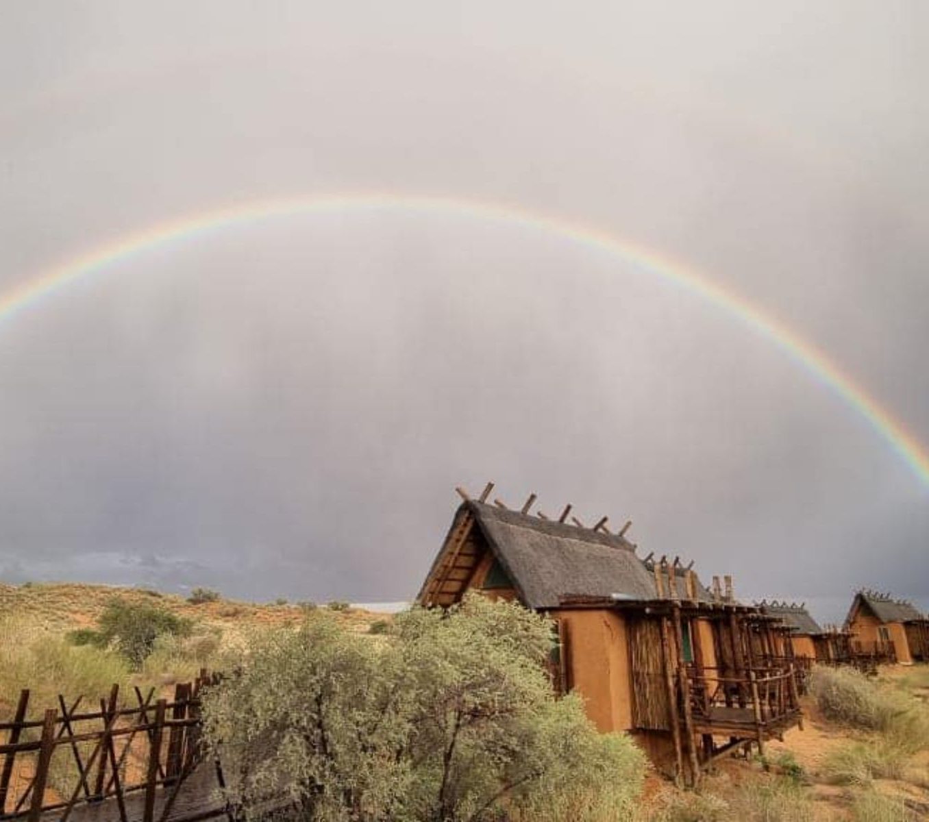 Rondreis Zuid-Afrika, Kgalagadi, Xaus Lodge, buitenaanzicht