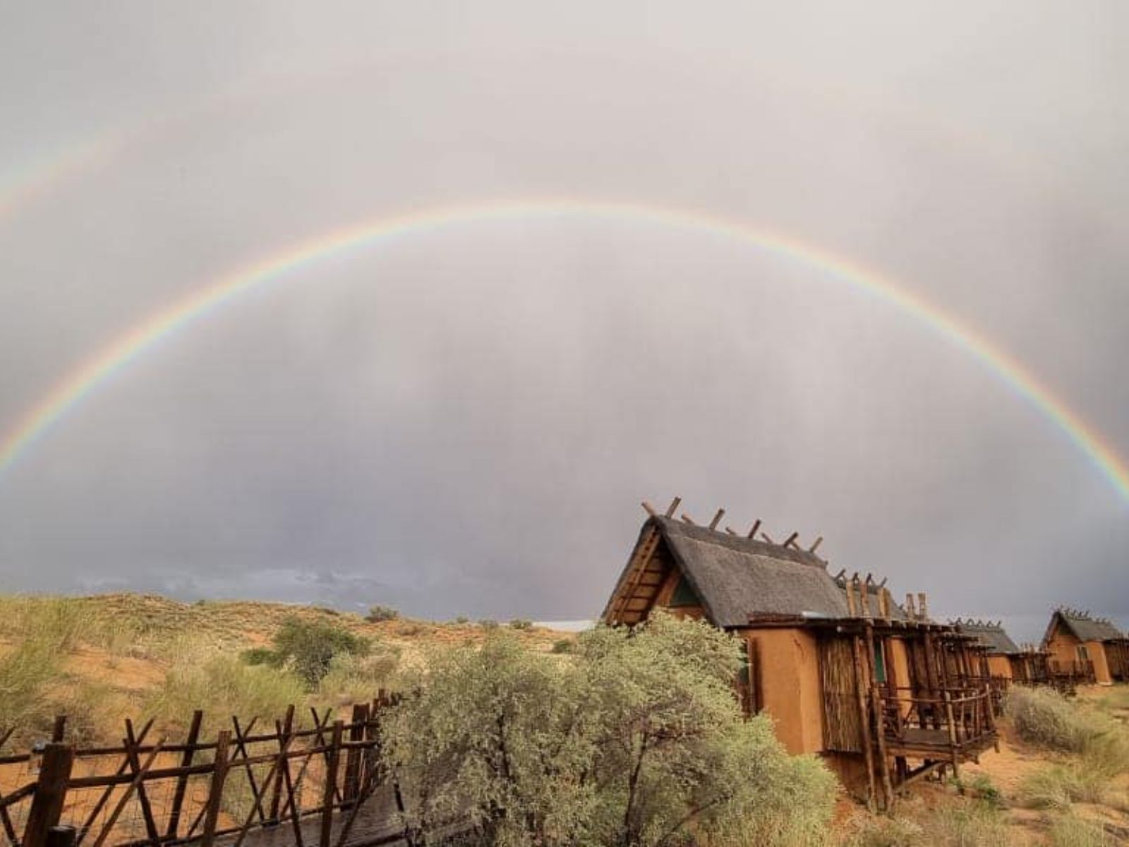 Rondreis Zuid-Afrika, Kgalagadi, Xaus Lodge, buitenaanzicht